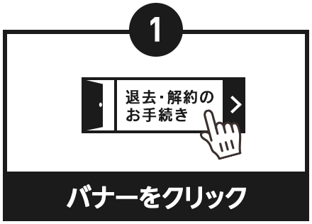 ①バナーをクリック