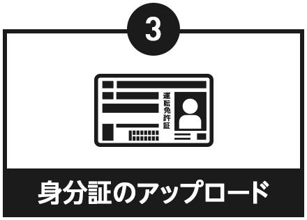 ③身分証のアップロード